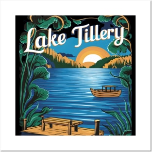 Peaceful Tillery Lake Vista North Carolina Nature Posters and Art